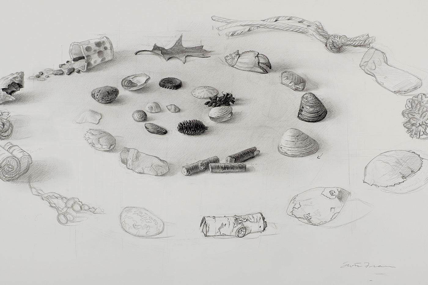 Scott Fraser realism drawing Study of Mount Desert Spiral