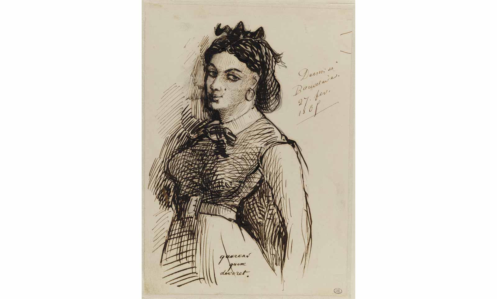 Charles Baudelaire (Paris, 1821-1867), Portrait of Jeanne Duval, 1865