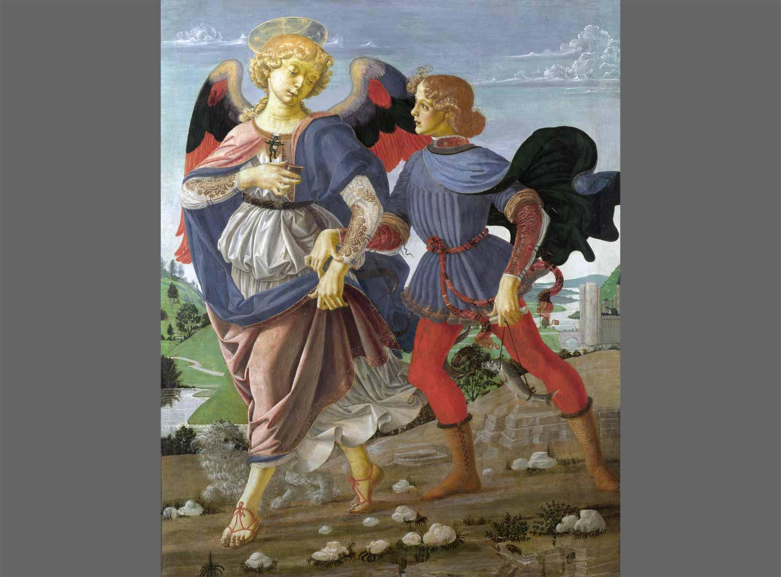 Andrea del Verrocchio and workshop Tobias and the Angel.