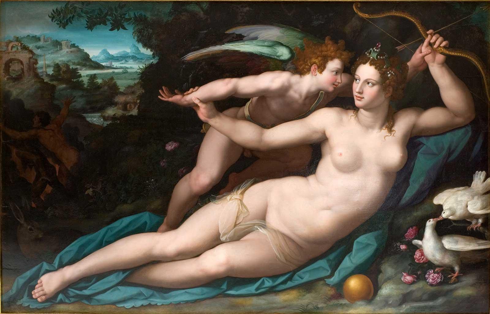 Venus and Amor, 1570s, Alessandro Allori. 