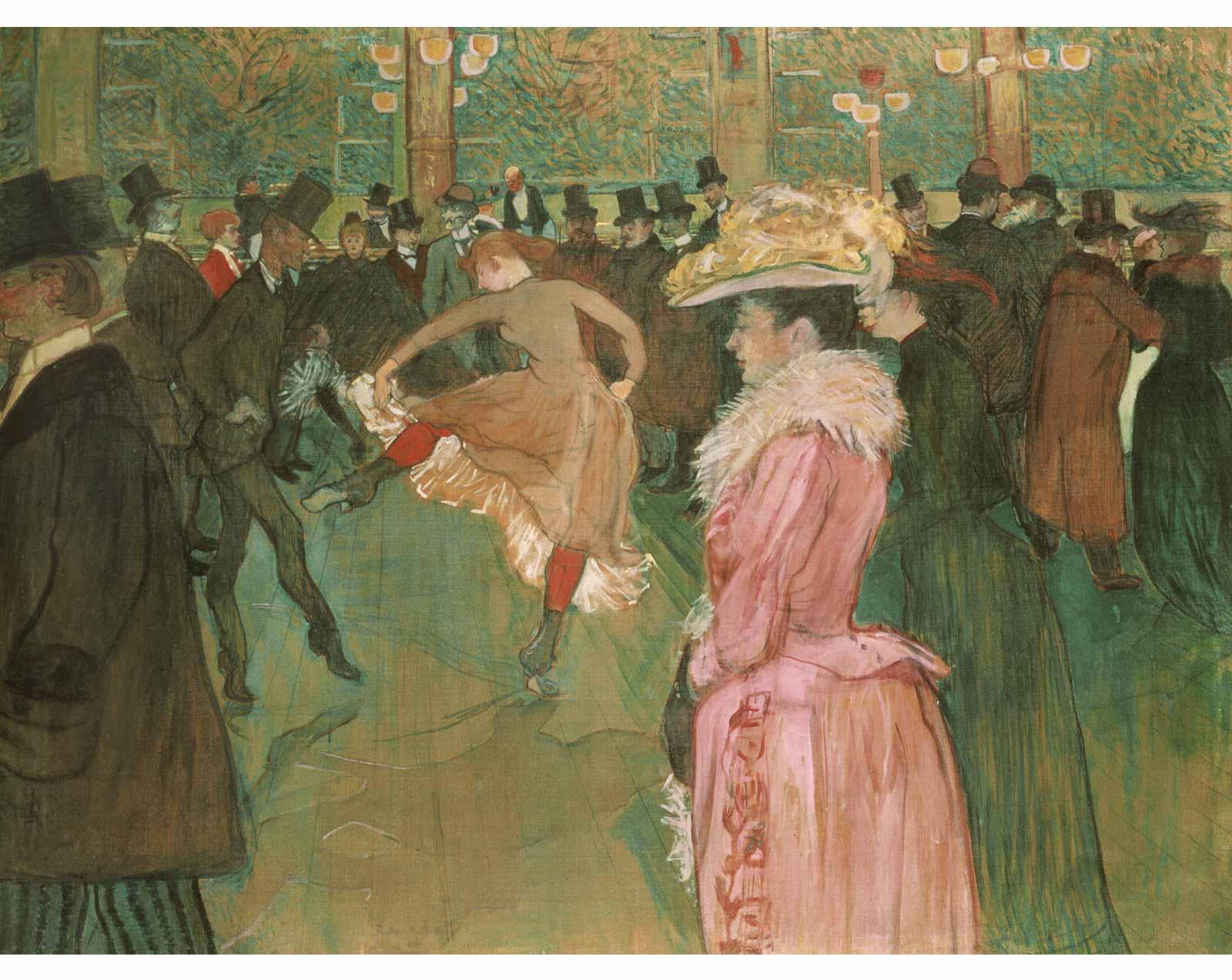 At the Moulin Rouge: The Dance, 1889-1890, by Henri de Toulouse-Lautrec,
