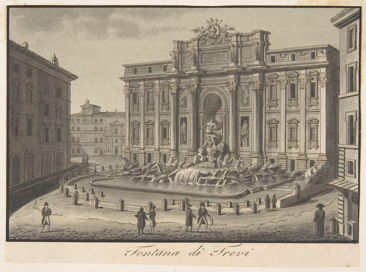 Giovanni Battista Cipriani, The Trevi Fountain, Rome, late 18th century. Metropolitan Museum of Art.