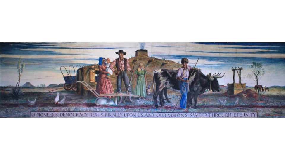 Peter Hurd's Old Pioneers mural 