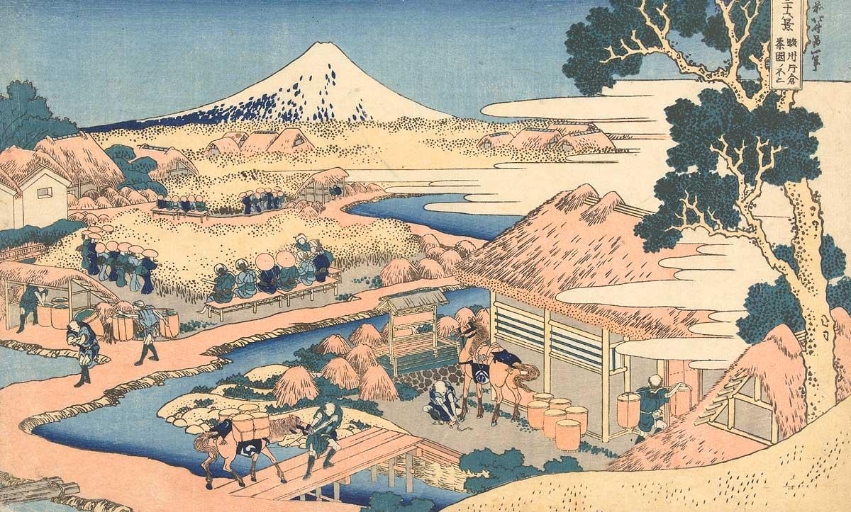 Katsushika Hokusai, Fuji Seen from the Katakura Tea Plantation in the Suruga Province, c. 1830-1832