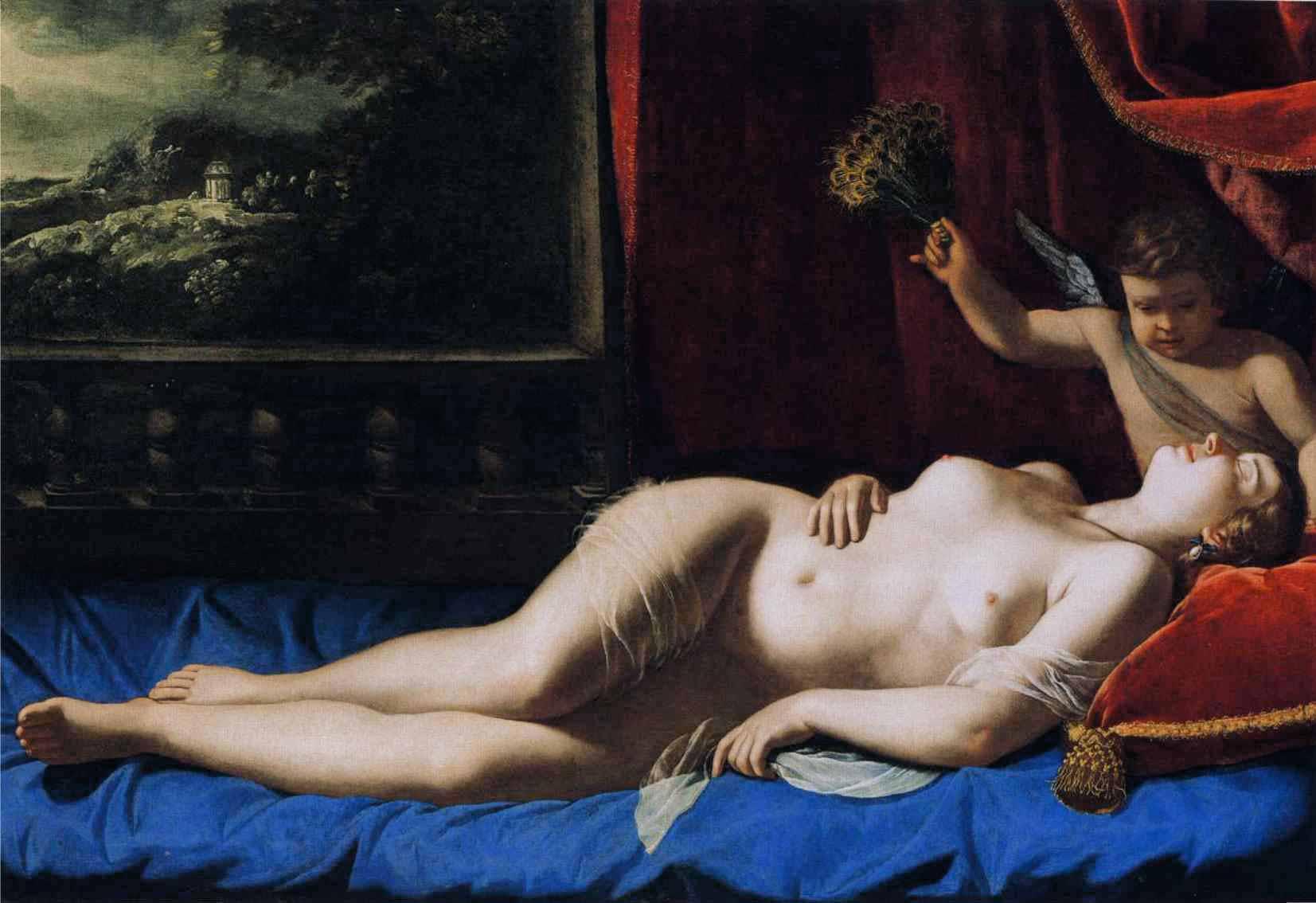 Artemisia Gentileschi, Venus and Cupid (Sleeping Venus), c. 1625–1630.
