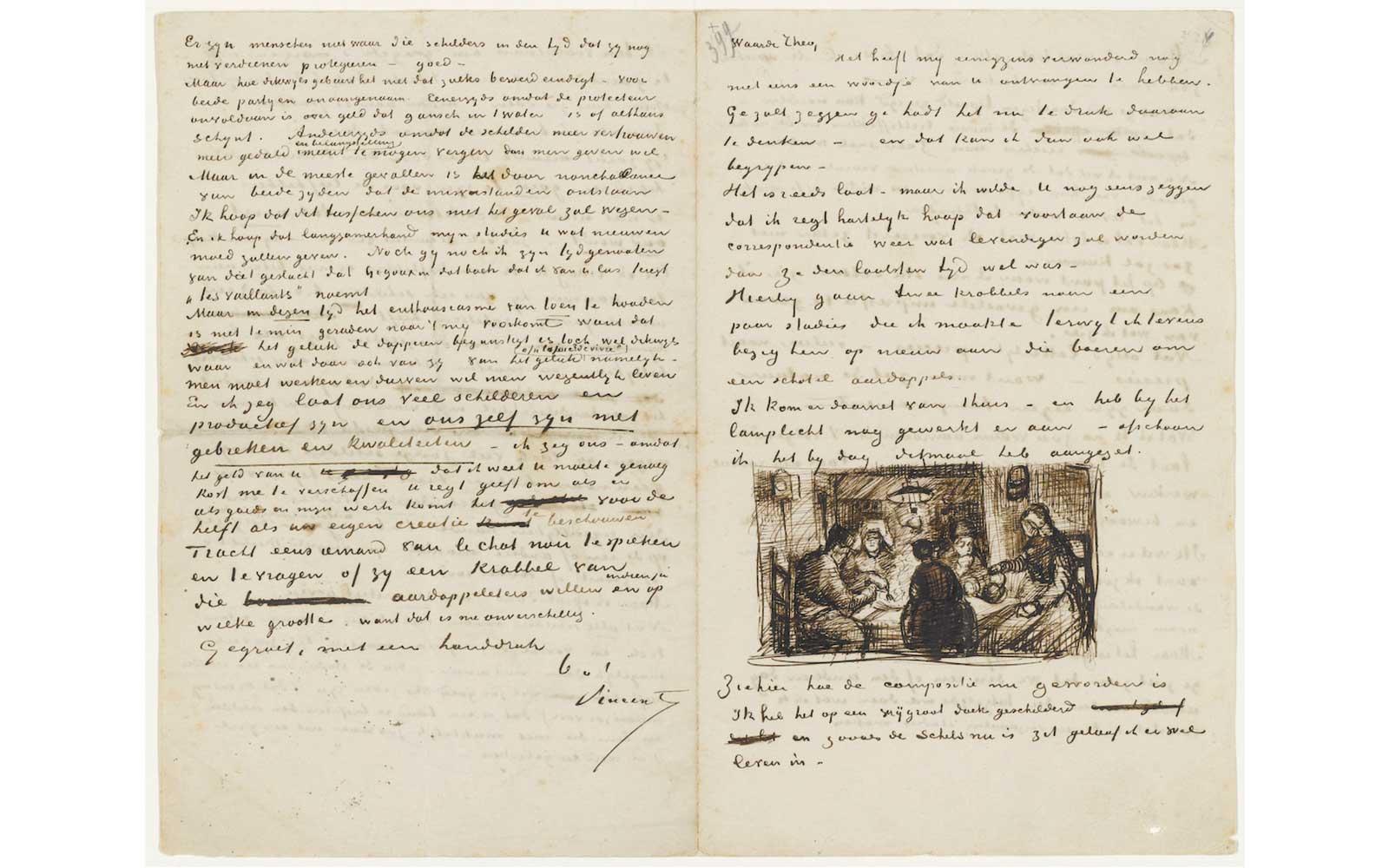 Letter from Vincent Van Gogh to Theo Van Gogh, 9 April,1885.