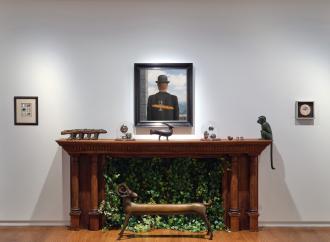 Installation view, Magritte and Les Lalanne: In The Mind's Garden, Di Donna Galleries (New York) in collaboration with Ben Brown Fine Arts (London). 