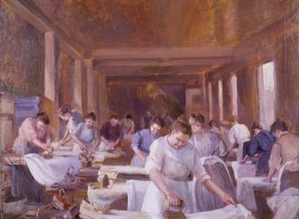 Acme Laundry in Cincinnati, c. 1911. Caroline Augusta Lord (1860 - 1927). Oil on canvas. 