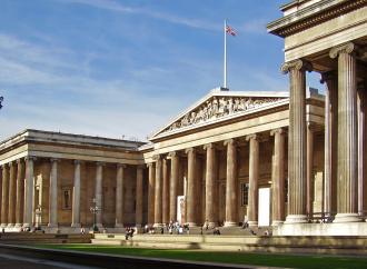Main entrance of the British Museum, London