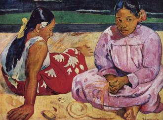 Paul Gauguin, Femmes de Tahiti (Tahitian Women on the Beach), 1891. Oil on canvas. Musée d'Orsay, Paris.