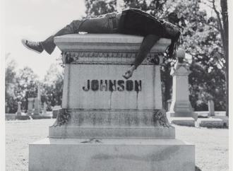 Self Portrait Laying on Jack Johnson's Grave, 2006, Chromogenic print mounted on panel, 40 1/2 × 49 5/8 inches, edition 1/3, 2 AP, Collection of Dr. Daniel S. Berger