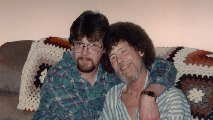 3 Bob Ross- Happy Accidents, Betrayal & Greed - Production Still of Bob Ross and his son, Steve Ross.