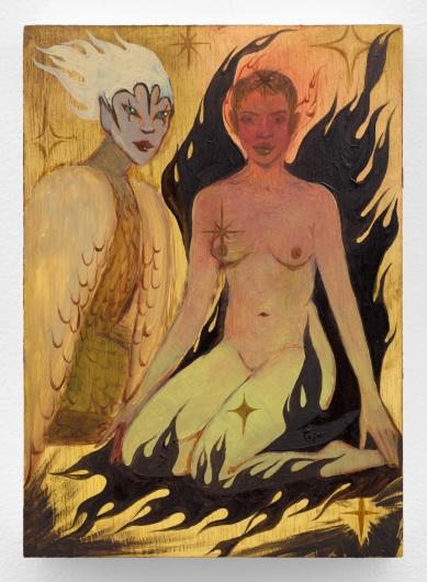 Image caption: Naudline Pierre, Transform Me Here, 2023. Oil on panel, 7 x 5 x 1 1/2 in. 