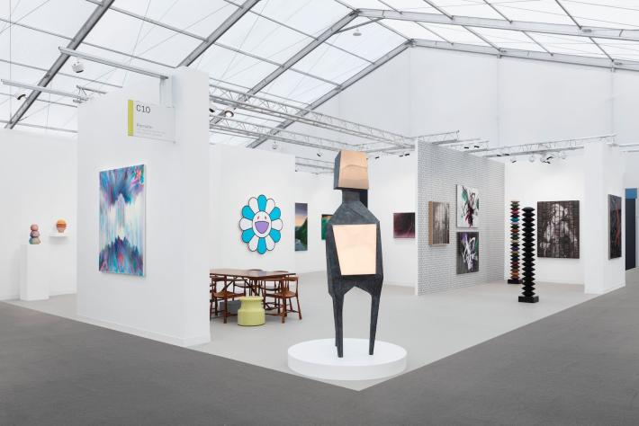 Installation View, Gregor Hildebrandt, Perrotin, Frieze London.