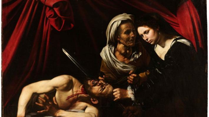 Caravaggio painting of judith beheading Holofernes