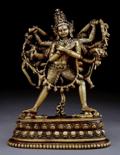bronze statue of Chakrasamvara, a six armed figured