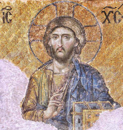 Christ Pantocrator, c. 1261. Mosaic. Hagia Sofia, Istanbul.
