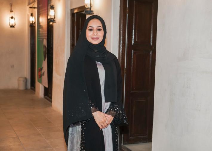 Emirati curator Sumayyah Alsuwaidi. Image by Maryna Fasteyeva for the Khaleeji Art Museum.