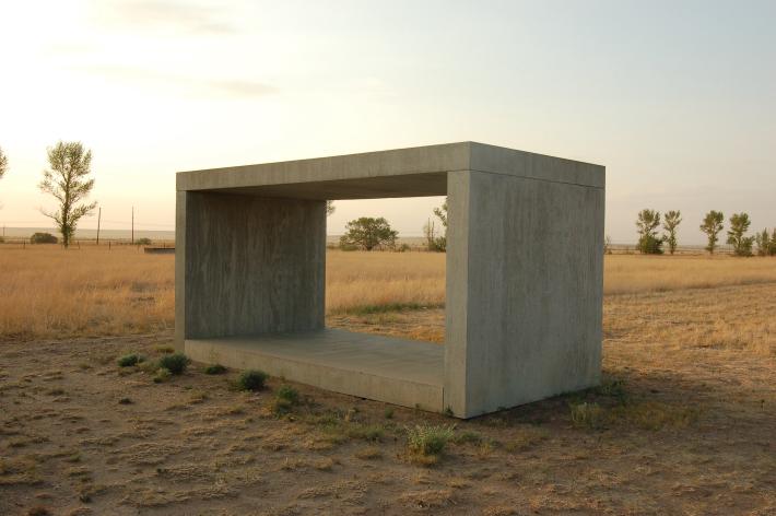 'Untitled' — concrete sculpture by Donald Judd. At the Chinati Foundation - Marfa, Texas.