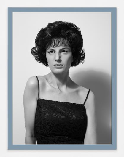 Gillian Wearing, Me as Monica Vitti in a wig, 2024. Framed bromide print, 60" x 45" (152.4 cm x 114.3 cm).  © Gillian Wearing. Courtesy Regen Projects, Los Angeles