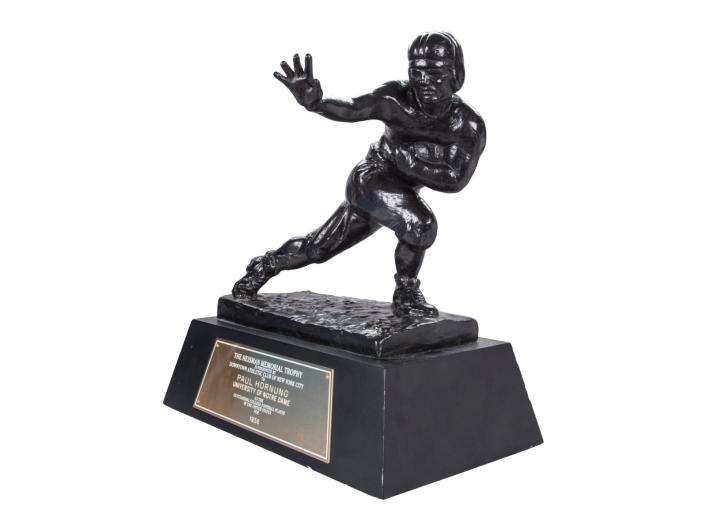 Frank Eliscu, Paul Hornung's Heisman Memorial Trophy, 1956, original cast 1935.