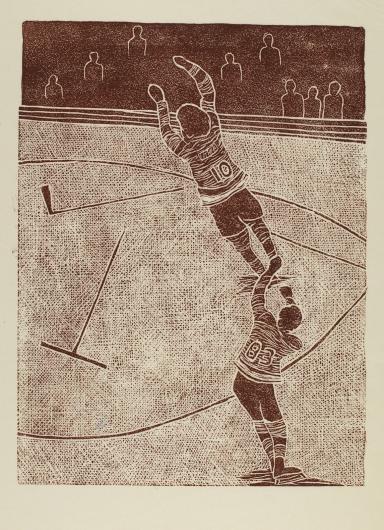 Frank McClure, Hockey Players, 1979, ink, 