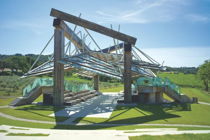 Frank O. Gehry, Pavillon de Musique (Intérieur), 2008. © Gehry Partners at Château La Coste, 2016. ©Andrew Pattman, 2016.