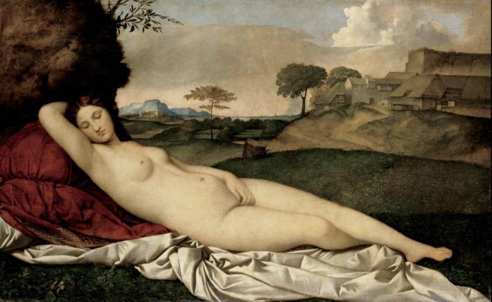 Giorgione (likely completed by Titian), Sleeping Venus, 1510.