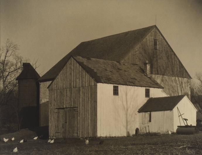 Charles Sheeler black and white photography of a barn