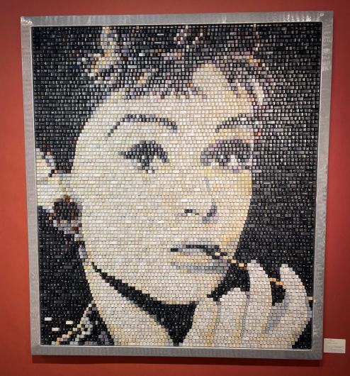 Audrey Hepburn mosaic computer keys
