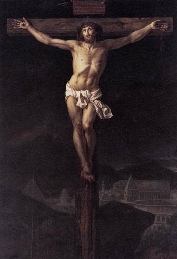 Jacques-Louis David, Christ on the Cross, 1782. Oil on canvas. Mâcon, France, Church of Saint Vinent.