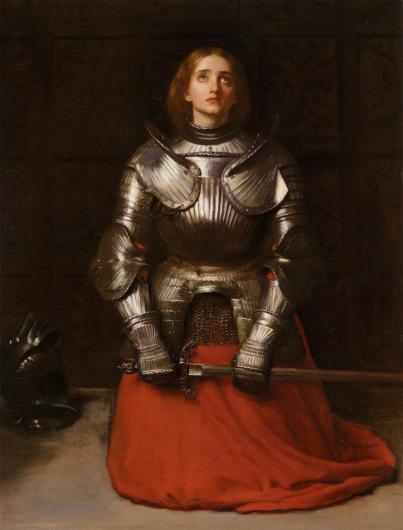 John Everett Millais, Joan of Arc, 1865. Oil on canvas 32.2  x 24.4 in. (82 x 62 cm).