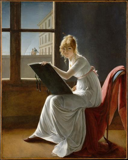 Marie-Denise Villers, Young Woman Drawing, 1801.
