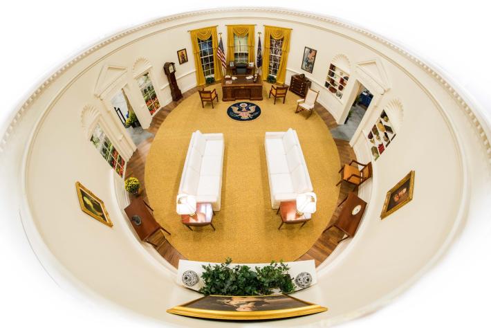 Full-scale model of the oval office