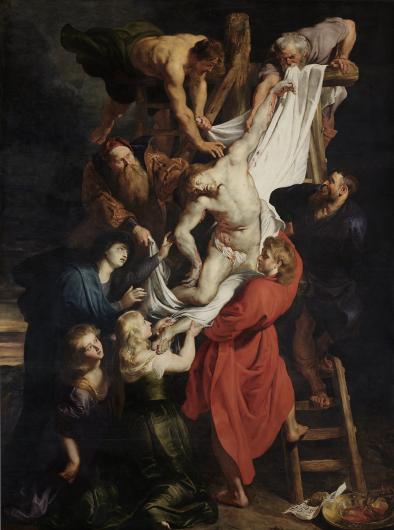 Peter Paul Rubens, Descent from the Cross, 1612 - 14. Oil on panel. Antwerp, Belgium, Cathedral of Our Lady.