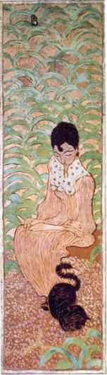 Pierre Bonnard, Sitting Woman with a Cat, 1892-98.