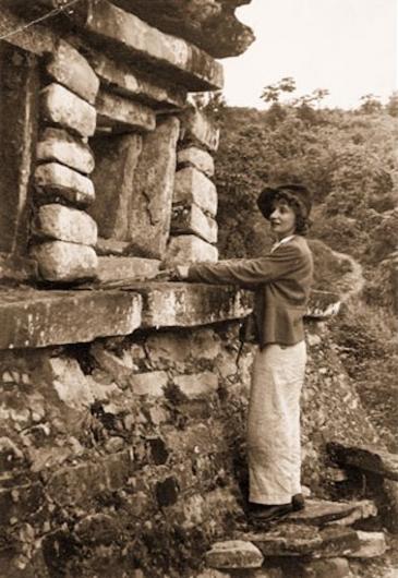 Tatiana Proskouriakoff among Mayan ruins.