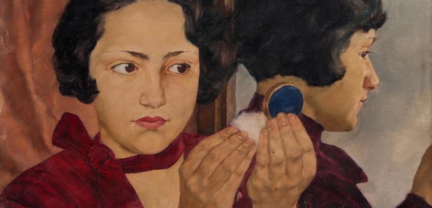 Lotte Laserstein, Russian Girl With Compact, 1928, oil on panel