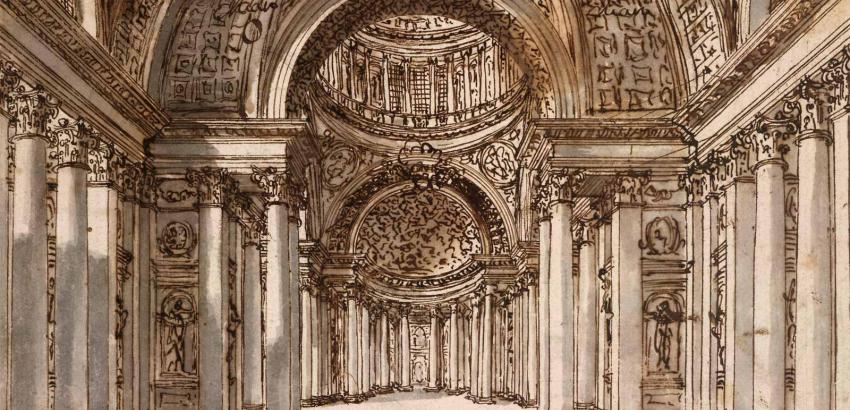 piranesi drawing of a roman colonnade