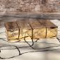 BLOCK COFFEE TABLE, Design by Jean Yves Lanvin, Mirror polished cast brass, Size : 64 x 35 x 18 in, Limited Edition of 24 pieces + 4 AP.